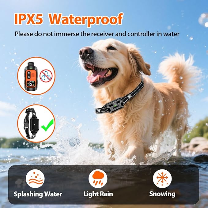 Citronella Dog Training Collar [2*Bark Collar] 1000FT Citronella Dog Bark Collar with Remote Innovative with Beep/Spray/Vibration 1-6 Levels for All Breeds 4 Training Modes Citronella Collar