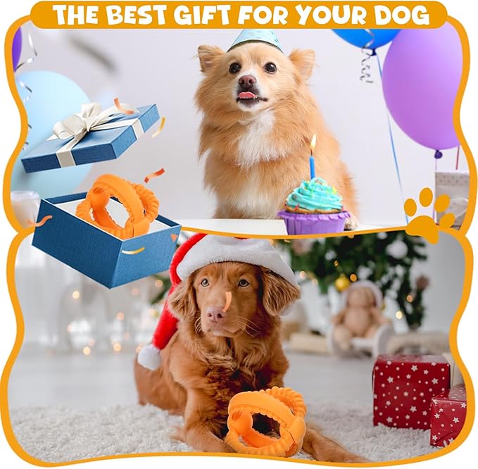 Dog Toys for Aggressive Chewers Indestructible Dog Toys Durable Dog Chew Toys for Large/Medium Breed, Real Bacon Flavored Best Dog Toys to Keep Them Busy (Large, Turkey)