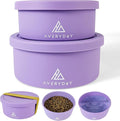 30 Oz Travel Dog Bowls with Lids, 2-in-1 Portable Pet Bowls for Food and Water, Leakproof Travel Dog Food & Water Bowl for Outdoor, Camping, Travel Dog Feeding Bowl, Daycare Pet Bowls