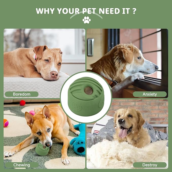 Interactive Dog Puzzle Toy, Treat Dispensing Dog Enrichment Toys, Large Chew Toy - Puppy Boredom Relief, Dogs Treat Balls, Sturdy Frozen Treat Toy for Medium and Large Dogs