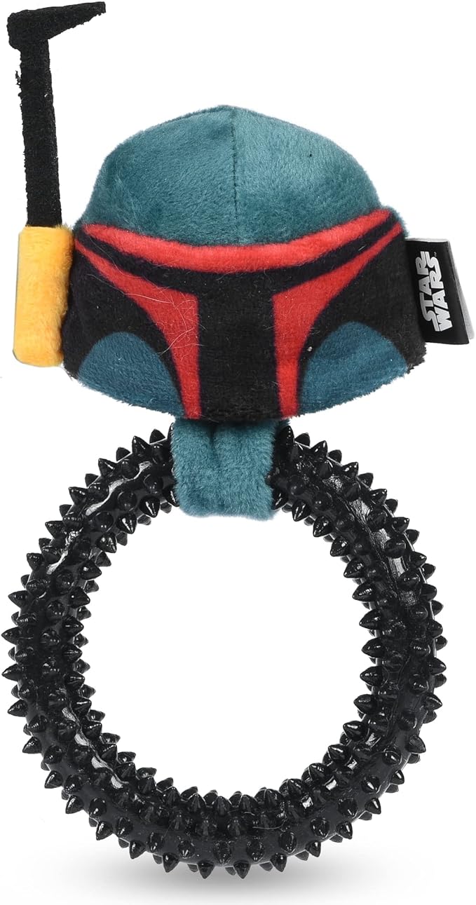 STAR WARS for Pets Boba Fett Puppy Ring Teether Toy |Boba Fett Teething Toy | Puppy Teething Toys, Puppy Safe Chew Toys, Gifts Fans, Boba Fett Ring Teether Toy, 7 Inch (FF19216)