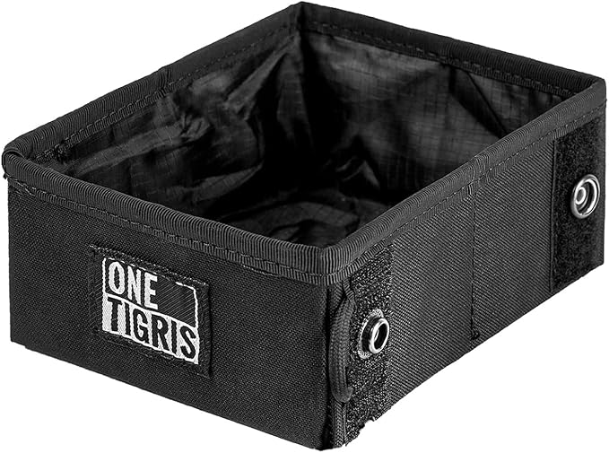OneTigris Military Pet Bowl Collapsible 70 oz Treat Food & Water Holder for Small to Medium Puppy Dog