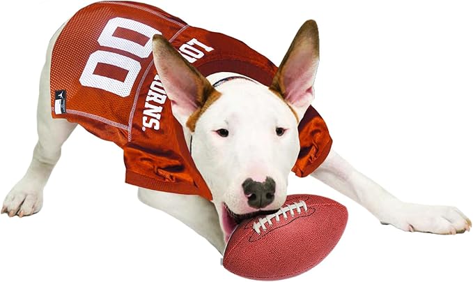 Pets First NCAA College Texas Longhorns Mesh Jersey for DOGS & CATS, Large. Licensed Dog Jersey with your Favorite Football/Basketball College Team