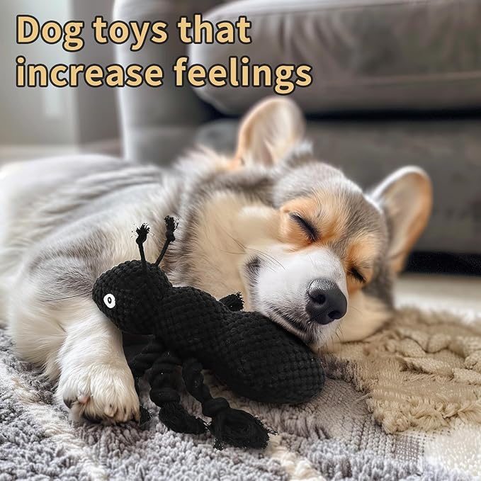 ant Plush Dog Toys Which Puppy Stuffing and Ant Scream，Boring Interactive for Separation Anxiety Suitable for Small and Medium Dogs to Chew and Play