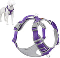 Plutus Pet No Pull Dog Harness, Release at Neck, Reflective Adjustable Dog Vest Harness, Easy Control Handle for Walking, for Small Medium Large Dogs, Purple, XL