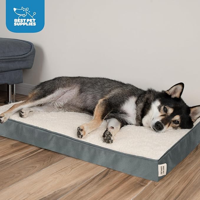 Best Pet Supplies Dog House Bed Crate Mat Tent Indoor Round Soft Plush for Small, Medium, and Large Breeds - Gray, 24 x 16 x 3
