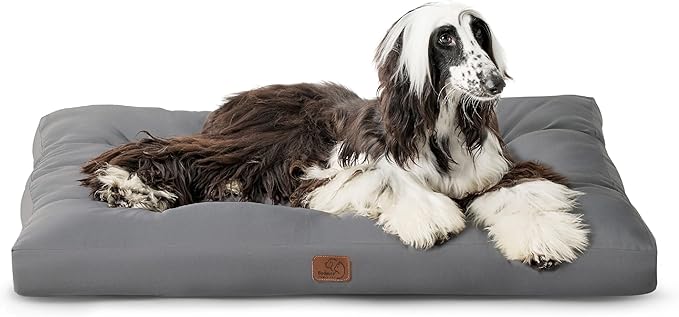 Bedsure XXL Dog Bed - Washable Giant Pet Bed Mattress with Oxford Fabric, Water Resistant Dog Pillow for Crate, 47x35x4, Grey