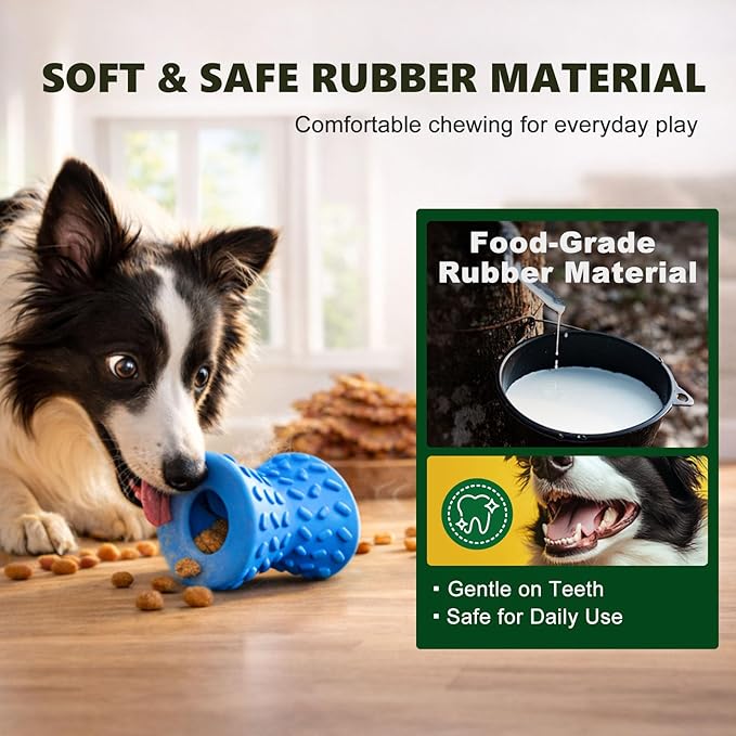 Dog Puzzle Toys, Treat-Dispensing Puzzle Ball for Small & Medium Dogs – Interactive Rolling Rubber Toy for Training, Mental Stimulation & Slow Feeding