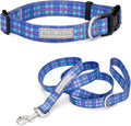 Lucky Love Dog - Adjustable Dog Collar and Leash Set with Easy Click Buckle for Large Dogs, Durable, & Comfortable Collar for Male & Female Dogs, Puppies & Adult Ones - Scotty Combo, Large