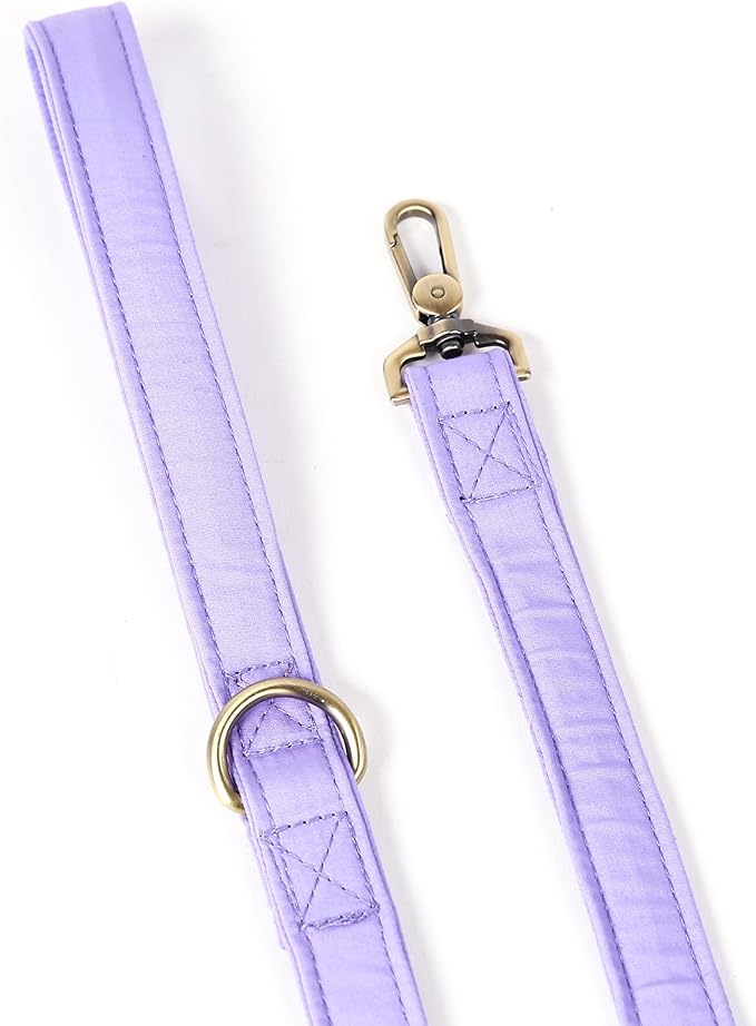 Organic Cotton Dog Leash for Small,Medium and Large Breed,Brass Hardware Pet Leash for Walking,Running and Training 6FT