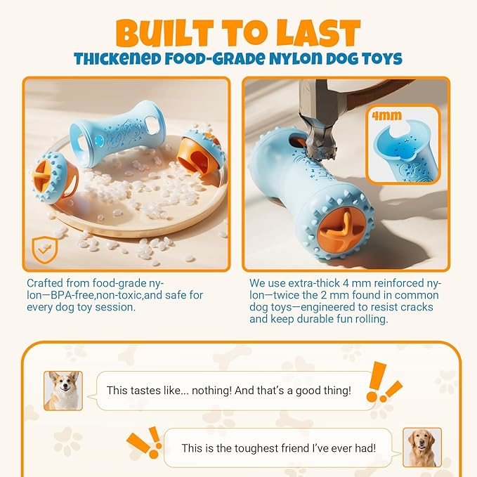 Interactive Treat Dispensing Dog Toys – Adjustable Puzzle Toy to Keep Dogs Busy, Mental Stimulation, Cognitive Fun and Boredom Buster for Puppy Teething, for Small Medium Large Dogs