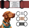 Personalized Dog Tags by ROAD iD | Silent & Durable | Jingle-Free Slide-On Design | Stainless Steel Name Tag Fits Any Collar | Multiple Colors & Sizes for Your Pet's Unique Style