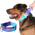 Spark Paws Tactical Dog Collar - Heavy Duty, Premium Quality, Thick and Durable for Large and Medium Dogs - 90's Retro - L