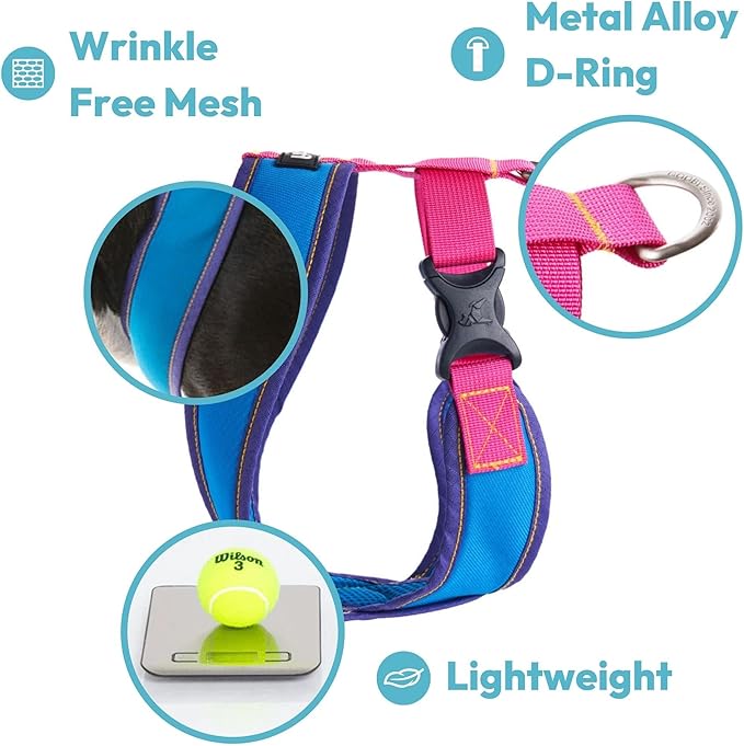 Gooby Comfort X Step in Harness V2 - X-Large, Navy(Red) - No Pull Small Dog Harness with Patented Adjusting Choke-Free X Frame - Perfect on The Go Dog Harness for Medium Dogs No Pull and Small Dogs