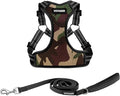 Best Pet Supplies Voyager Adjustable Step-in Flex Breathable Mesh Dog Harness for Small Medium Large Dogs Leash Set (Army Base), M