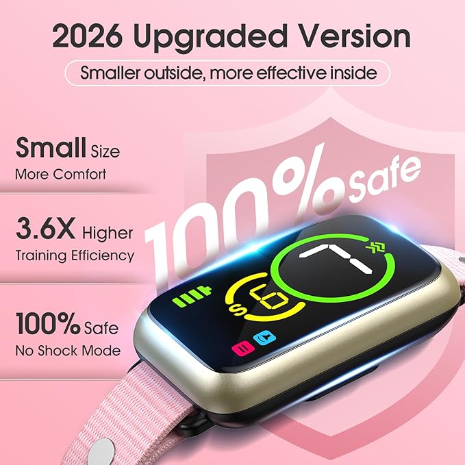 1S Stop Barking Smart Dog Bark Collar, Humane Anti Barking Device with Beep & Vibration, 7 Adjustable Sensitivity, Ultra-Light Bark Collar for Small Medium Large Dogs IP67 Waterproof Indoor Outdoor