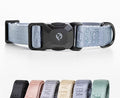 2026 New Edition, Fei & Eve MagEase Dog Collar - Patented Magnetic Buckles | Fur-Safe | Premium 210D Nylon | 450LB Escape-Proof | Adjustable Fit | Medium (Dusk Blue)