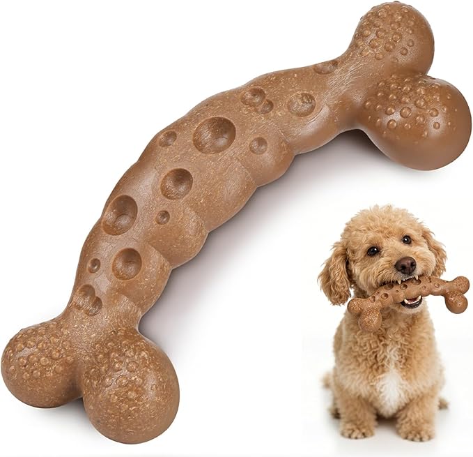 Dog Bone Toy for Aggressive Chewers Tough Dog Chew Toys for Samll Breed to Keep Them Busy (Small-Under 20LBS, Chicken)