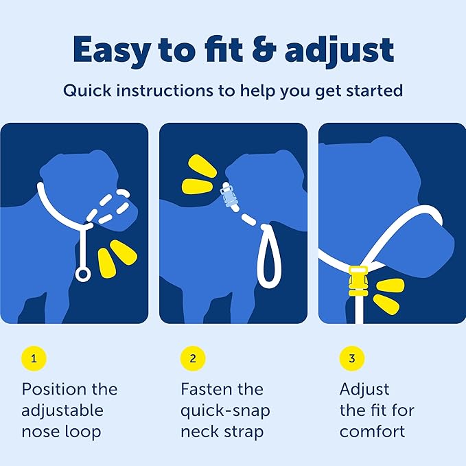 PetSafe Gentle Leader No-Pull Headcollar - Breathable Lightweight Walking Halter - Minimal Strap Design & Padded Nose Loop - Snout-Specific Fit - Helps Gain Easy Control