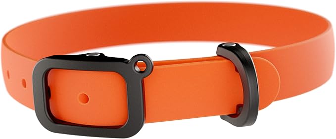 Waterproof Dog Collar - Durable, Comfortable and Adjustable Outdoor Dog Collar with Wear Resistant Buckle and ID Tag Ring for Puppies and XSmall Dogs by Nuvuq (Orange, XSmall)