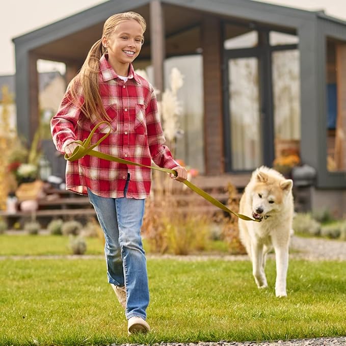 Viper K9 Biothane Working Dog Leash Waterproof Lead for Tracking Training Schutzhund Dog Sport & Search - Odor-Proof Long Line with Solid Brass Snap for Puppy Medium Large 3/8" x 33ft Treasure Gold