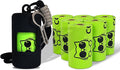 Dog Poop Bags with Dispenser & Holder, Guaranteed Leak Proof, Unscented Extra Thick Heavy Duty Tear-resistant 18-Micron Waste Bag Refill Rolls (Black (105-Bags, 1-Dispenser))