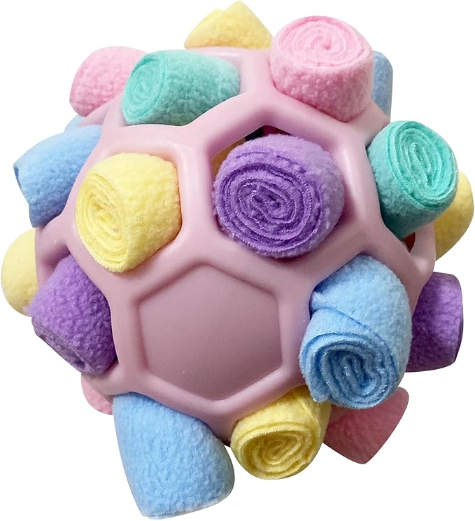 Unbreakable Snuffle Ball Toys for Dog Ball Interactive Toy Foraging Snuffle Mat Puppy Treat Dispenser Slow Feeder Dog Puzzle Toys for Small Medium Large Pets (DJSpink)