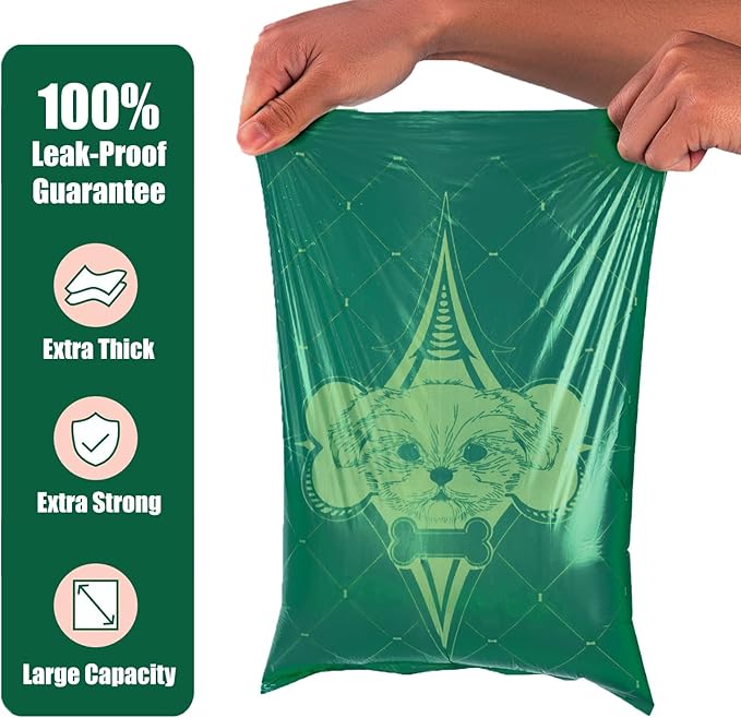 Poop Bags for Dogs, Guaranteed Leak Proof and Extra Thick Waste Bag Refill Rolls,Extra Thick Dog Poop Bags Rolls, 270 Bags, 9" x 13" (Unscented)