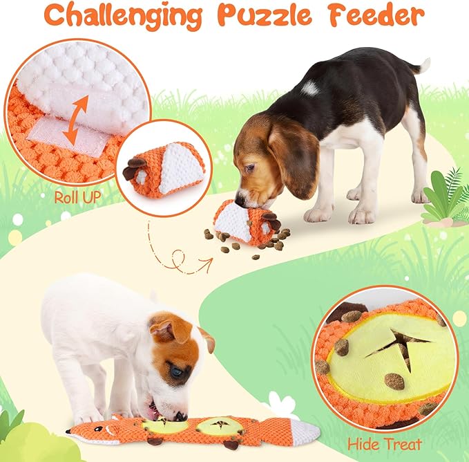 15 Pack Dog Toys, Dog Puzzle Toy Puppy Chew Toys for Teething, Dogs Essentials Toy Bundle with No Stuffing Squeaky Toy, Tough Ropes, Treat Ball for Small, Medium Large Dogs to Keep Them Busy
