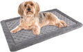 Dog Crate Pad 24x17 inch Gray Memory Foam Dog Bed Mat for Small Dog Cat Grey Washable Puppy Sleeping Bed Anti Slip