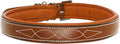 Exion Geniun Leather Dog Collar Designer Stitched Soft Leather Padded- Suitable for Small Medium Large X-Large Dogs for Walking Running- Conker with Conker Padding
