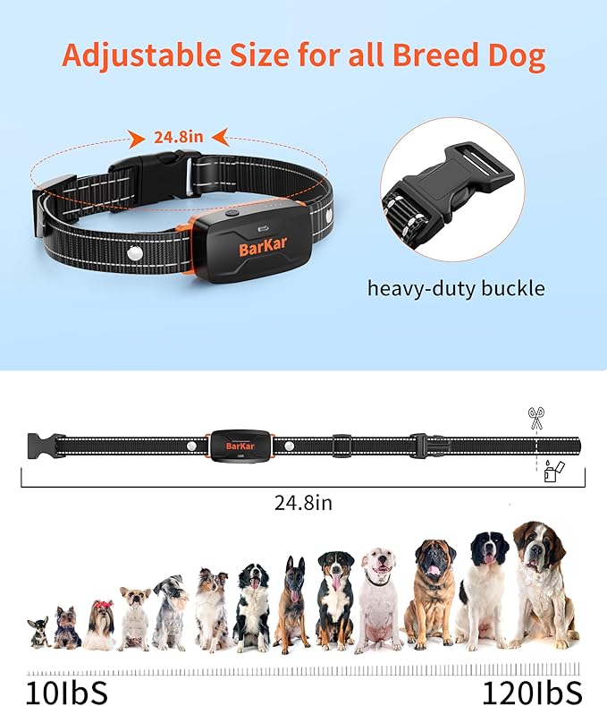 BarKar Dog Shock Collar with 4 Training Modes, IPX7 Waterproof Dog Training Collar with IPX4 Remote, 2600FT Electric Collar with Beep, Shock, Vibration & Shock Boost for All Breeds