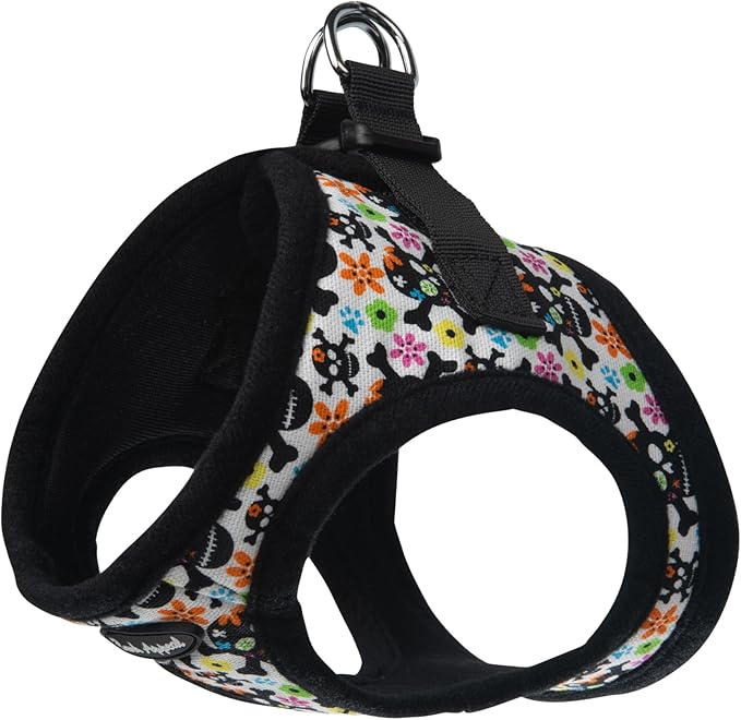 Bark Appeal Skull Multi Step-in Dog Harness for Large to X-Large Sized Pets – Updated Sizing, Re-Measuring is Essential – Soft Vest Harness – Anti-Choke with Adjustable Strap & Heavy Duty Clip – XL