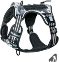 AUROTH Tactical Dog Harness for Small Medium Large Dogs - No Pull, Adjustable, Reflective, K9 Working Training, Easy Control, Military Service Dog Harness (M, Black Ink)