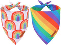 ADOGGYGO Rainbow Dog Bandana, Multi Size Offered, Rainbow Bandanas for Small Dogs Pets (Small)