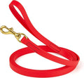 Viper Biothane K9 Working Dog Leash Waterproof Lead for Tracking Training Schutzhund Odor-Proof Long Line with Solid Brass Snap for Puppy Medium and Large Dogs, 15ft Cherry Red