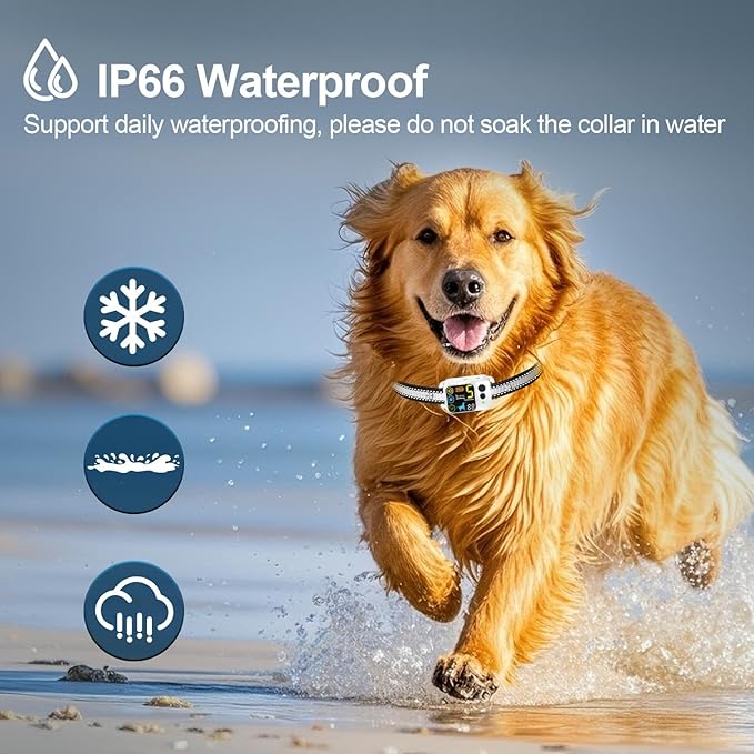 Citronella Bark Dog Collar [No*Refill] Spray Dog Collar, with 5 Adjustable Sensitivity, Beep+Vibration+Spray 5 Working Modes Citronella Bark Collar, IP66 Waterproof Dog Spray Collar for L/M/S Grey