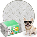 FXW Washable Pee Pads for Dogs, Leak-Proof & Non-Slip, Specifically Designed for Whelping Box, 36" Round, Khaki, 2 Packs