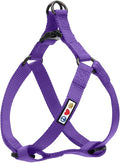 Pawtitas Solid Step-in Dog Harness – Adjustable No-Pull Vest for Puppies to Seniors, Safe & Comfortable L Purple