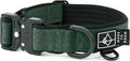MADE TO ROAM Comfort Collar - Adjustable Nylon Dog Collar with Soft Comfortable Padding, Light Aviation Aluminum Metal Buckle for Small, Medium and Large Dogs (Maine Marina, Size 1)