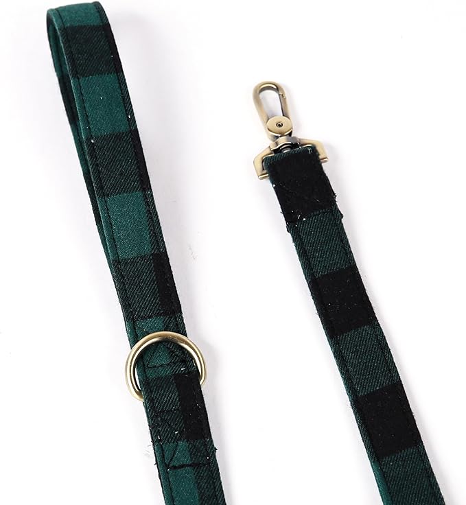 Organic Cotton Dog Leash for Small,Medium and Large Breed,Brass Hardware Pet Leash for Walking,Running and Training 6FT