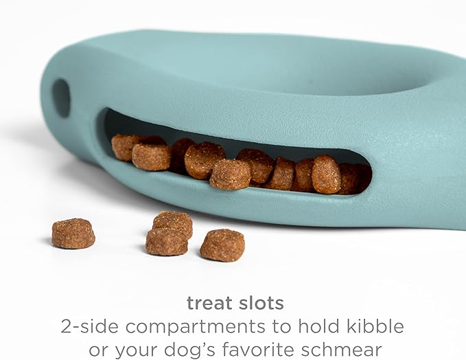 Ubbi Pet x Karim Rashid Interactive Treat Dispensing Dog Toy, Durable Natural Rubber Puzzle Feeder for Medium to Large Dogs, Freezer & Dishwasher Safe, Light Blue