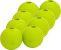 Chew King by Mammoth Supreme Rubber Dog Fetch Balls (8-Pack), Durable 3” Natural Rubber Balls with Safety Air Vent, High Bounce Fetch Toys for Aggressive Chewers, Launcher Compatible - Yellow