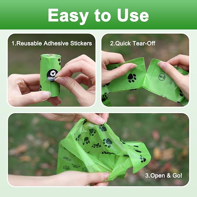 ILOMAX Dog Poop Bags with Dispenser, 270 Lavender Scented Waste Bags, Extra Thick Leak-Proof, 38% Plant-Based, Fits All Standard Holders – 18 Rolls