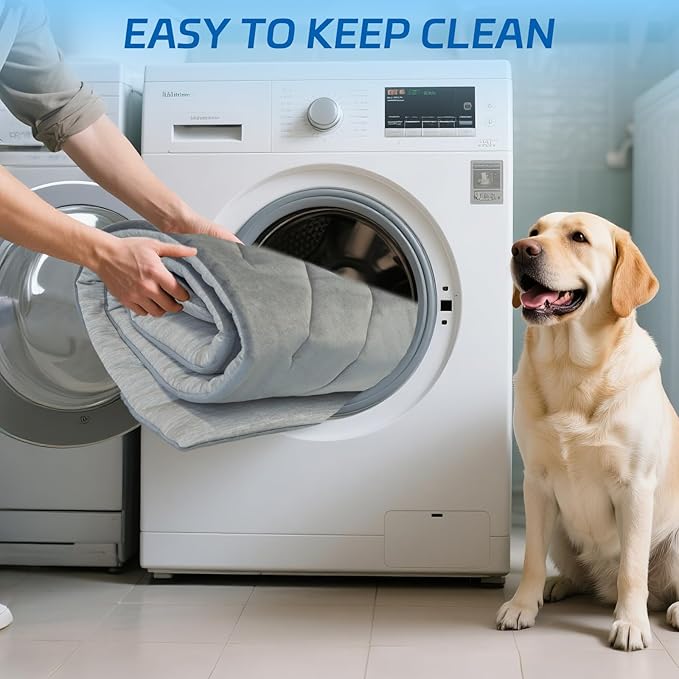 Dog Cooling Mat Self Coolings Foldable Cooling Pad for Dog in Summer Coolings Mat for Dogs and Cats Machine Washable (Rectangle,Gray, X-Large-59 L x 40" W)