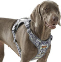 No Pull Dog Harness with 2 Metal D-Rings, Easy on/Off Dog Vest with Neck Buckle, No Need Over Head, Easy Walk Escapeproof No Choke Reflective Breathable, Harness for Large Dogs