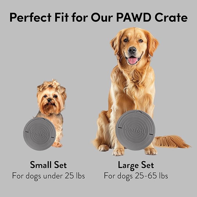 KindTail Pet Bowl Set + Silicone Mat - 2 Bowls & 1 Mat, BPA-Free, Dishwasher Safe, Non-Slip, Travel-Friendly, 25-65 lbs Dogs