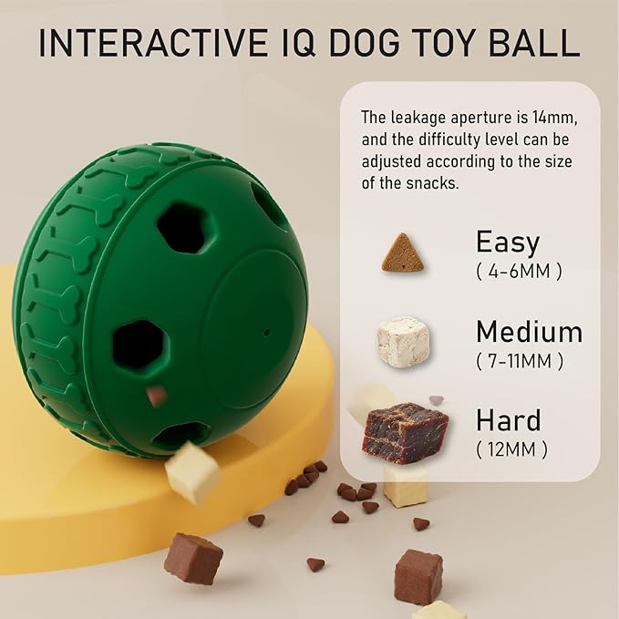 Frozen Treat Dispensing Dog Toys, Enrichment Licking & Puzzle Feeder, Sturdy Rubber Interactive Dog Toys, Dog Chew Toy for Happy, Cool Pups - Reduces Anxiety, Easy to Clean (Green)