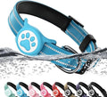Airtag Dog Collar, Reflective Ultra-Durable Nylon Padded with QR Code Buckle & IP68 Waterproof Air Tag Holder Compatible for Apple AirTag, Comfortable for Small Medium Large Dogs (Blue, XS)