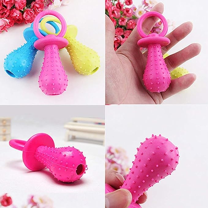 Dog Pacifier,Chew Toys,Mini Bite Resistant Bell Shape Rubber Pacifier, Puppy Molar Chew Training Toy,Bell Chewing Playing Training Toys for Pet Puppy Dog Cat Pet Supplies(Random Color)